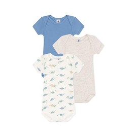 Petit Bateau Baby A0CX8 Us Short Sleeve Bodysuits, Variant 1, 24 Months (Pack of 3)