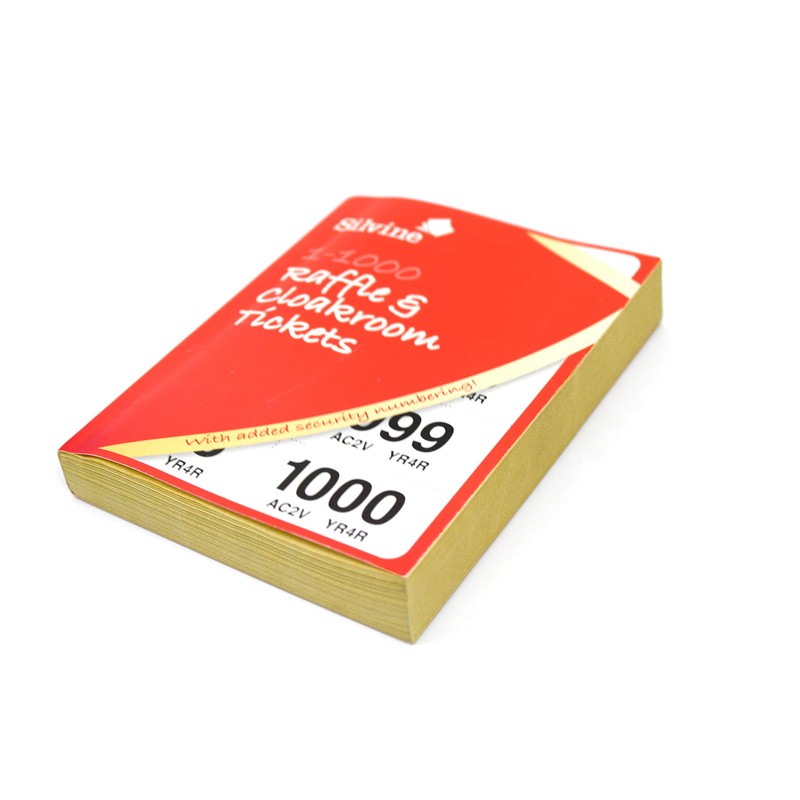 Silvine Cloakroom/Raffle Tickets, Numbered 1-1000 with Security Numbering. Ref 1000