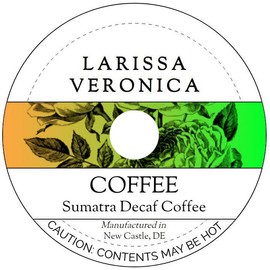 Coffee Sumatra Decaf Coffee (Single Serve K-Cup Pods) (Gourmet, Naturally Flavored, Whole Coffee Beans) (12 pods, ZIN: 572254)