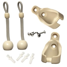 Universal Bungee Kit of Exterior Sun Shades,Outdoor/Indoor Roller up Blinds(Both Crank Operated and Cord Pull System is OK) Beige