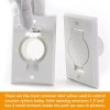 Hayden Central Vacuum Inlet-WHITE-Round Door Central Vacuum - High Quality!