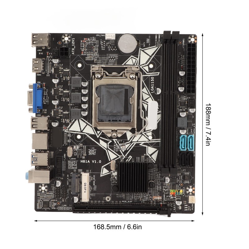 H81A Motherboard for LGA1150 DDR3 HD Multimedia Interface VGA Mini