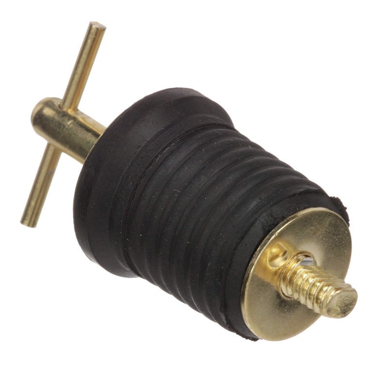 Attwood 11587-4 T-Handle Drain Plug, for 1-Inch-Diameter Drains, Locks in