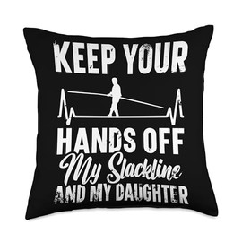 Slackliner Lover Slackline Board Slacklining Enthusiast Throw Pillow