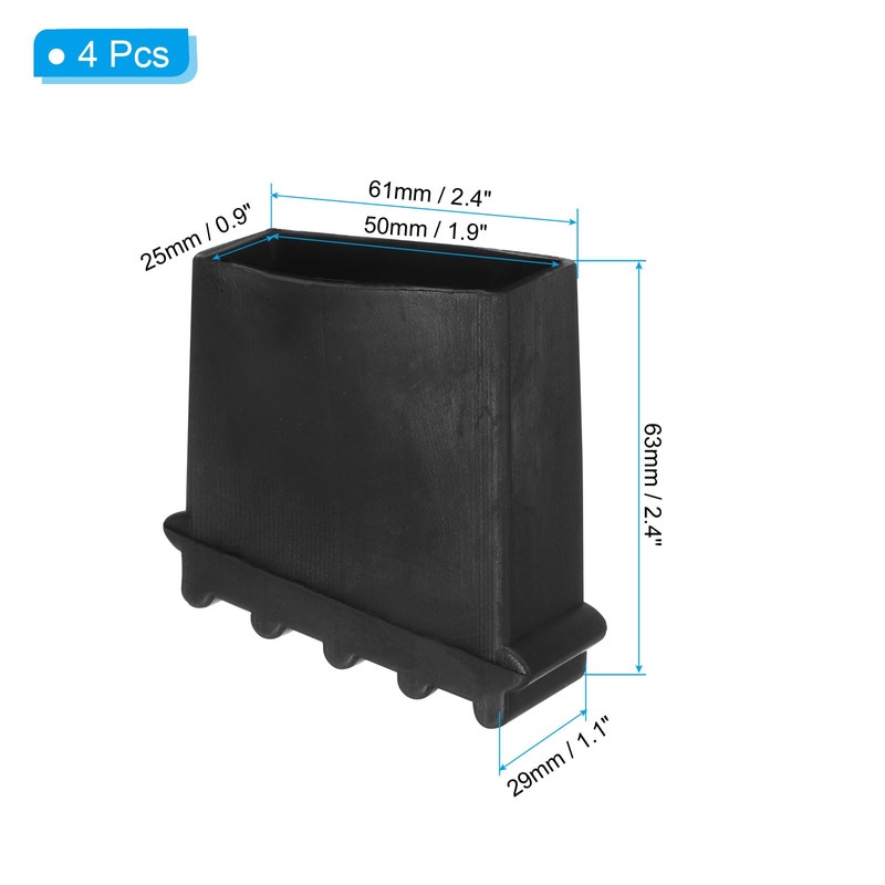 PATIKIL Step Ladder Foot Mat, 4 Pack Herringbone Ladder Feet