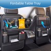 Primst 2 Pack Leather Car Backseat Organizer with Foldable Table