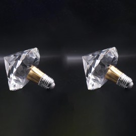 VIZBMYR Crystal Decorative LED Light Bulbs 5 Watt(Equivalent 40w),Fancy Unique Pretty Light Bulb E26 Base, Three Color Lightbulbs for Staircase,Bars, Ambience (FP-07A-100, 2PCS)