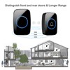 Wireless Doorbell, Waterproof Door Bell Kit, Distinguish front and rear