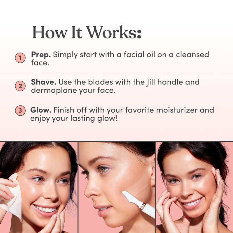 Jill Dermaplane Razor Refills for Women – 8 Single-Use Face