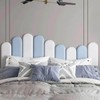 Kids Autism Wall Padding, 4pc Peel & Stick Upholstered Headboard