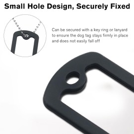 8-Pack Silicone Rubber Dog Tag Silencers – Noise & Scratch-Reducing ID Tag Protectors, Black