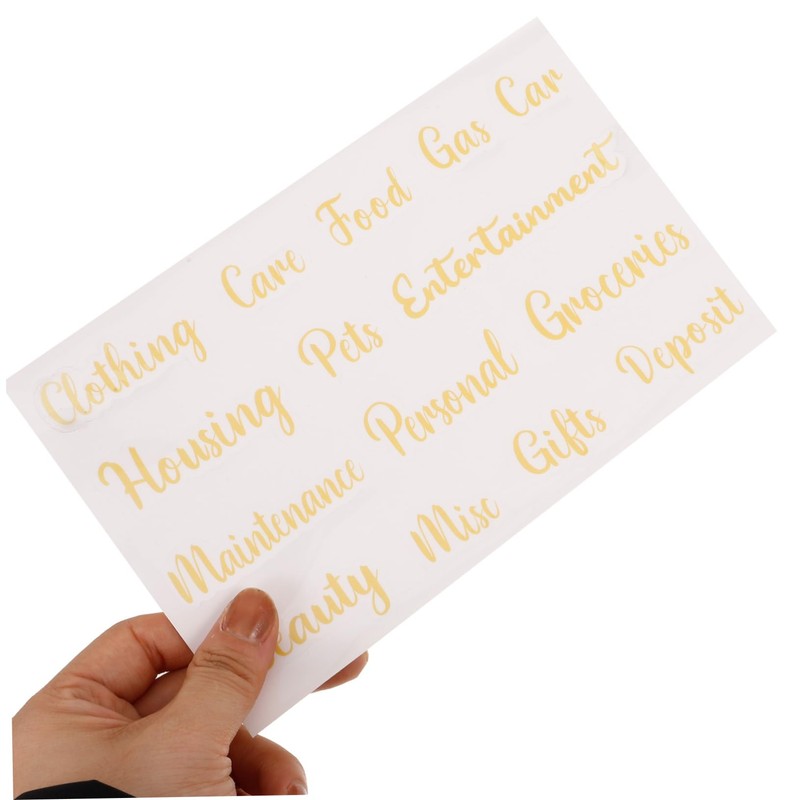 HONMEET 10 Sheets Portable Cash Envelope Labels Budget Stickers for