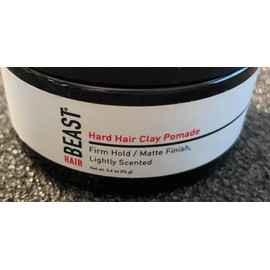 HAIR BEAST Beast Hard Hair Clay Pomade 3.4 oz - Firm Hold Matte Finish
