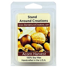 100% All Natural Soy Wax Melt Tart - Acorn Harvest: A Warm Earthy, Nutty Aroma with Rich Buttery Vanilla. - 3oz - Naturally Strong Scented