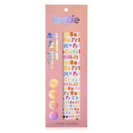 Lottie London Stick to it - Alphabet, Nail Sticker Kit, Nail Art Stickers
