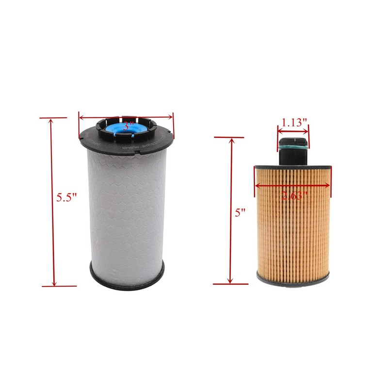 iFJF 68235275AA Fuel Filter and 68229402AA Oil filter Replacement for