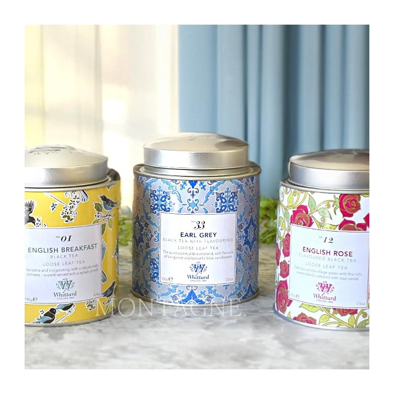 Whittard Tea in Tin, Leaf Tea, Leaf Tea, Rose, Flavored