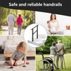 2 Step Handrail for Outdoor Step,Metal Porch Stair Railing 2