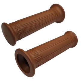 cyclingcolors Motorcycle Handlebar Grips 22 mm (7/8 Inch) 24 mm (1 Inch) Universal Scooter Moped Non-Slip Motorcycle Grips Rubber (Brown)