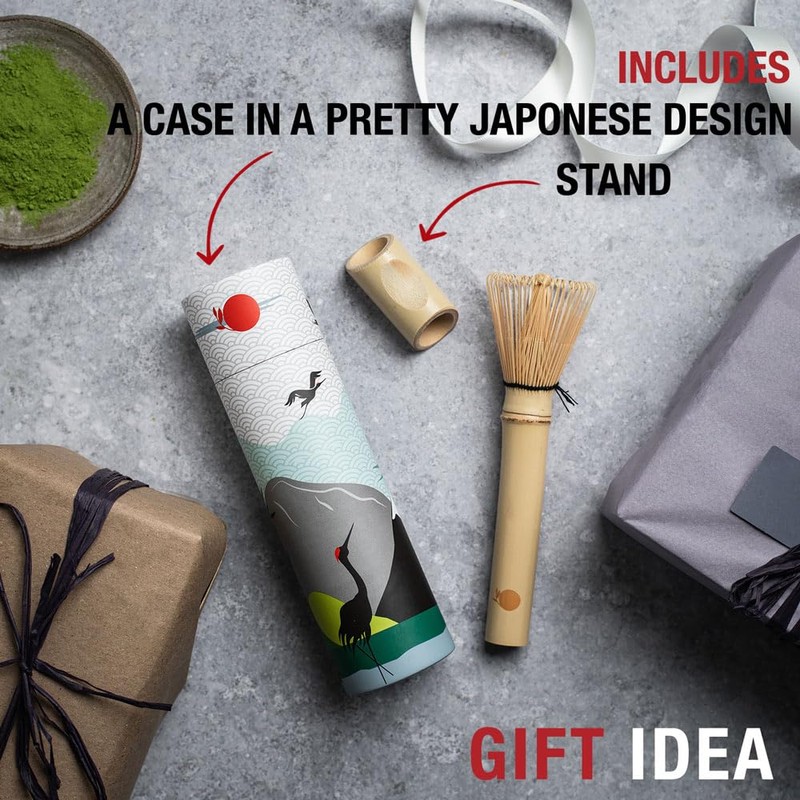 ORIGEENS Matcha Whisk Bamboo with A Long Handle - A