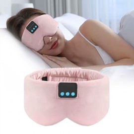 Bluetooth Sleeping Headphones Eye Mask for Music – Blackout Sleep Mask with Wireless Audio for Bedtime & Travel