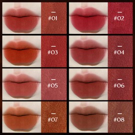 METYSUR Matte Lipstick, Stain Resistant, High Color Velvet, Fluffy Matte, Waterproof, Long Lasting Lip, Perfect Rouge for Adult Women