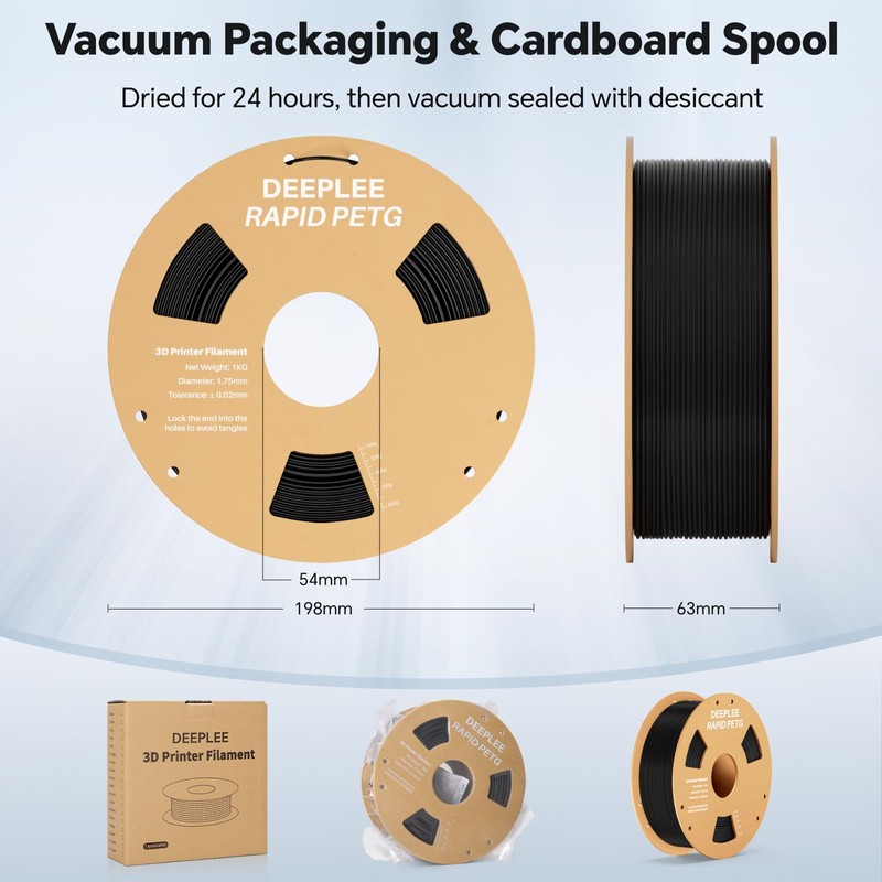 DEEPLEE Rapid PETG Filament 1.75mm, High Speed PETG 3D Printer