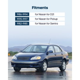 ECCPP Exterior Door Handle 1995-1997 for Nissan for Pickup 1986-1994 for Nissan for D21 Outer Replacement Front Rear Driver Left Passenger Right Door Handle 2 PCS Chrome 90008 8060601A00 NI1311101