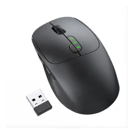 Mouse Inalambrico Silencioso Ergonomico Gaming Ratón Recargable, Gitifo Color Negro Bluetooth/2.4g Doble Modo