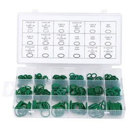 Kuuleyn Rubber Seal Ring Kit, Sealing O-Ring Kit, 270-Piece O-Ring High Temperature Resistant Buna-N Rubber Ring Assortment Set for Industry and Pneumatics
