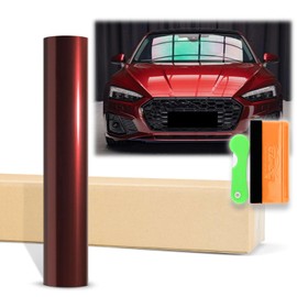 12"x60" (1FTx5FT) Liquid Metallic Dragon Blood Red Gloss Vinyl Wrap Auto Car Sticker Decal Film Sheet Bubble Free Air Release Technology with Tool Kit