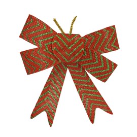 Black Duck Brand Set of 6 Red and Green Festive Holiday Christmas Bows - Perfect as Tree Ornaments - Tree Filler - Decorative Ornaments - Perfect for Preparing for The Holidays!