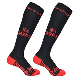 Beast Power Gear Compression Socks for Women & Men Shin Protection Knee High Socks