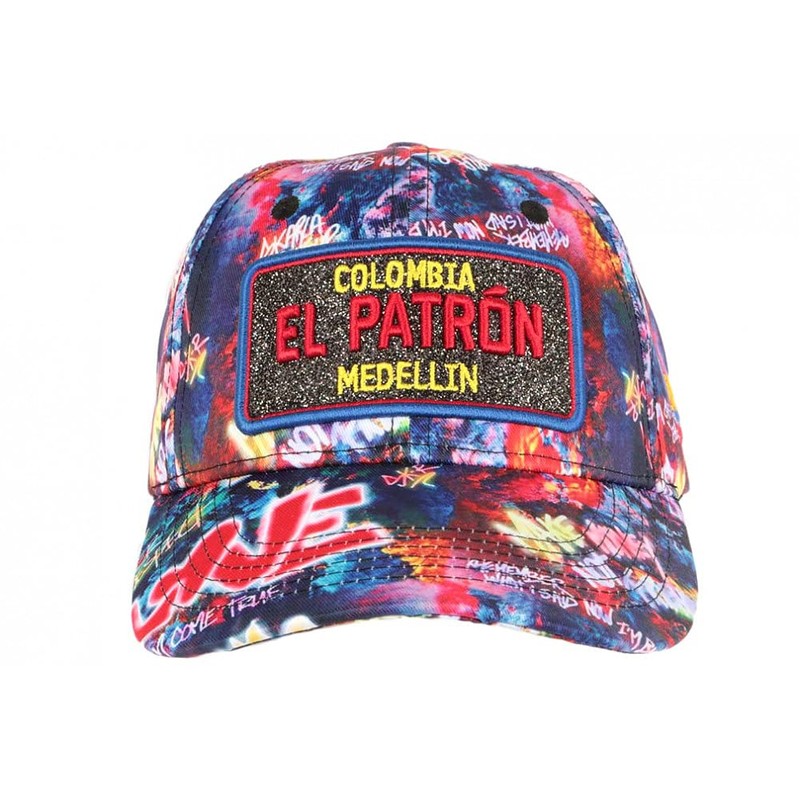 El Patron Blue & Red Rhinestone Street Wear Colombia Medellin