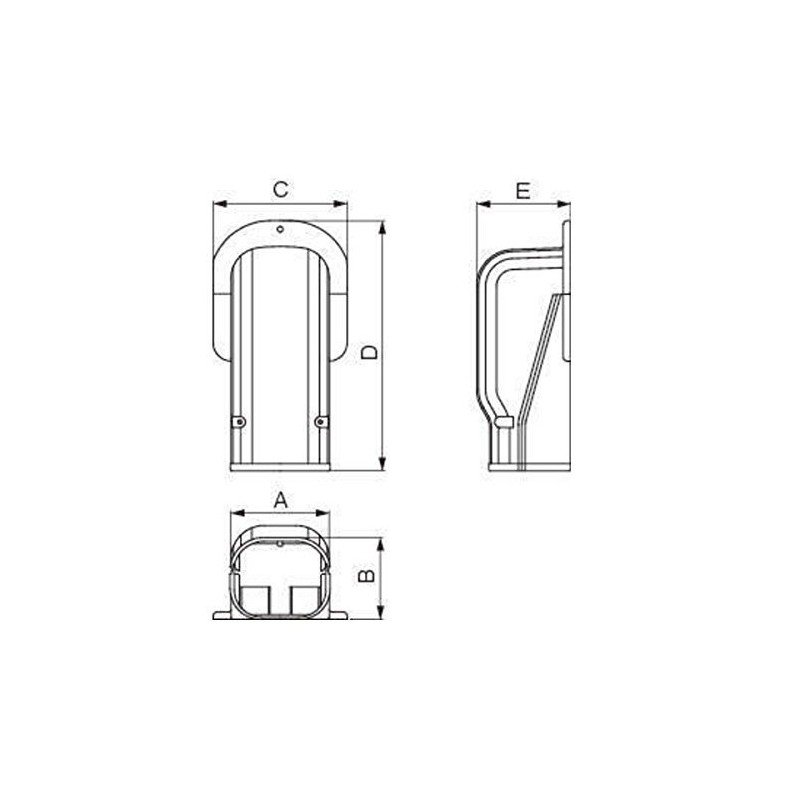 Inaba Denko Pipe Fitting Cover Wall Corner Wall Outlet Black