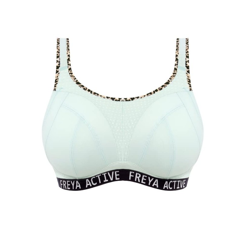 Freya Dynamic Soft Cup Sports Bra Pure Leopard Aqua White