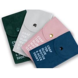 Crafter Blue Watch Pouch Travel Case for Men and Women Portable Velvet Luxury Gift Bag for Jewelry Storage and Watch Organizer, Green