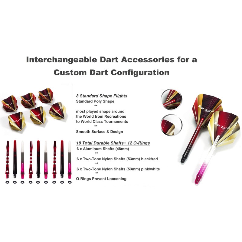 SHOT TAKER CO. EST. 2017 6pc Steel Tip Darts Set