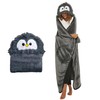 iyoimono Grey Penguin Gift for Women Portable Blanket Penguin Gifts