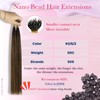 Moresoo Nanoring Real Hair Extensions, 45 cm, Root Brown to