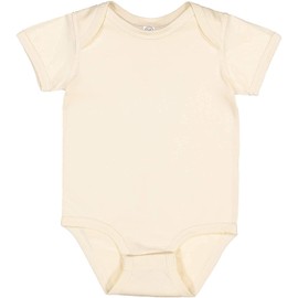 RABBIT SKINS Baby Soft Fine Jersey Short Sleeve Bodysuit (4424) Natural, 6M