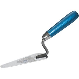 HAROMAC Cat Tongue Trowel, Made in Germany, 140 mm, Stainless Steel, Blue Wooden Handle, Hardened and Polished, Professional Quality, Tongue Trowel