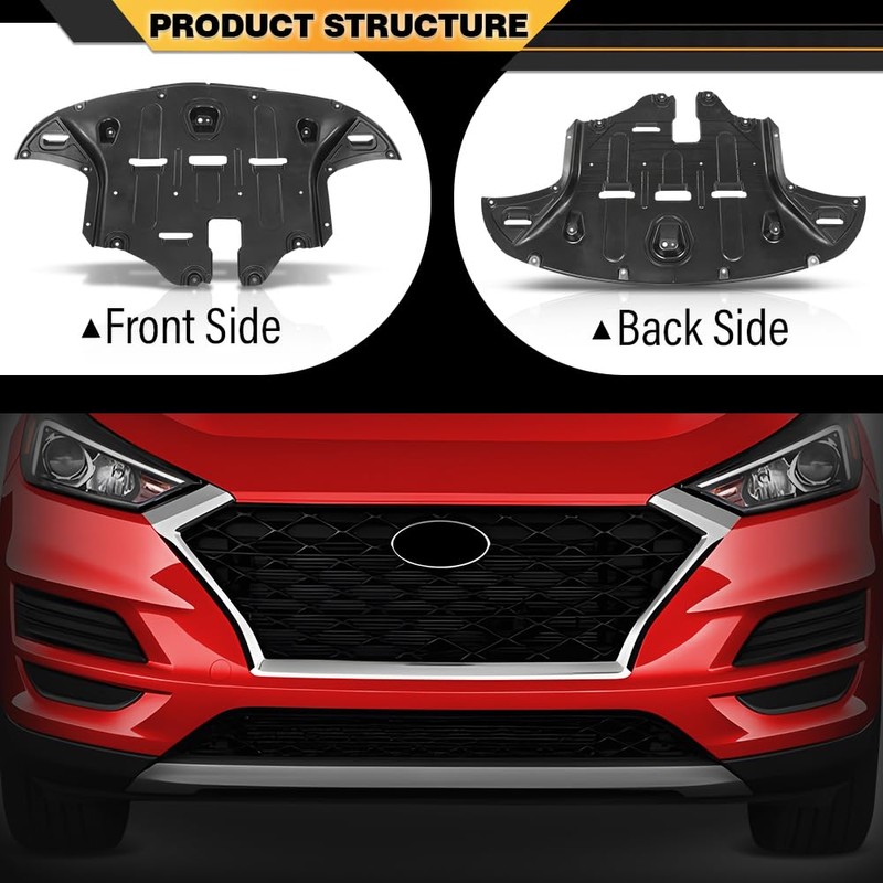 CNNELL Engine Splash Shield Front Under Cover Compatible with Hyundai