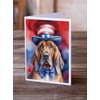 Caroline's Treasures Bloodhound Patriotic American Greeting Cards Pack of 8
