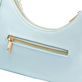 VICTORIA HYDE Clutch Bag Women's Small Shoulder Bag Retro Genuine Leather Shoulder Bag Vintage Handbag (Mint Green)