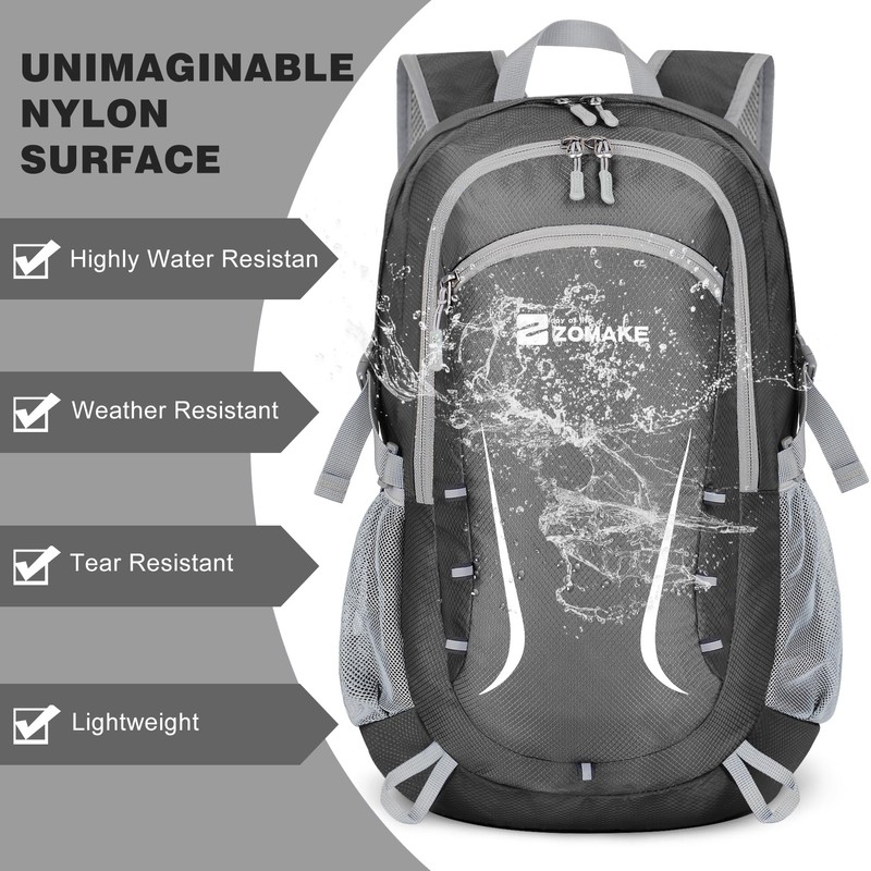 ZOMAKE Lightweight Packable Backpack 35L, Foldable Backpacks Leger Sac à