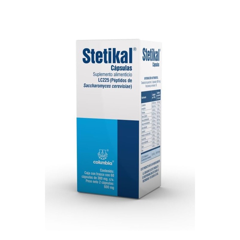 Stetikal LC225 300mg Suplemento Alimenticio Con 60 Cápsulas