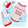 Paiaite Sleek Striped Dog Vest: Sleeveless Baseball-Style Dog Shirt, Ideal