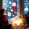 JarThenaAMCS 9 Sheet Winter Window Clings Funny Christmas Snowman Snowflake