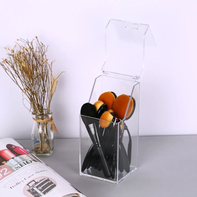 Organizador De Brochas De Maquillaje Acrílico Transparente P